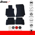 4-Piece Black Carpet Floor Mat Set