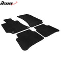 4-Piece Black Carpet Floor Mat Set