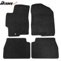 4-Piece Black Nylon Floor Mat Set