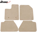 4-Piece Beige Carpet Floor Mat Set