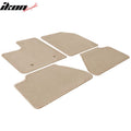 4-Piece Beige Carpet Floor Mat Set