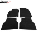 4-Piece Black Nylon Floor Mat Set