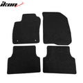 4-Piece Black Nylon Floor Mat Set