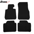 Black Carpet Floor Mat Set