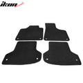 Black Carpeted Floor Mat Set