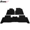 3-Piece Black Nylon Floor Mat Set