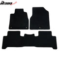 3-Piece Black Nylon Floor Mat Set