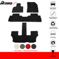 4-Piece Black Nylon Floor Mat Set