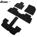 4-Piece Black Nylon Floor Mat Set