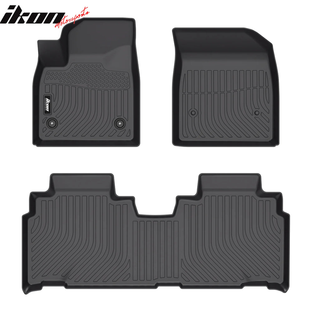 3-Piece Black TPE Floor Mat Set