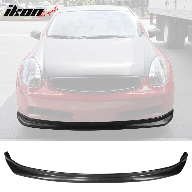 Unpainted Black Front Lip Spoiler
