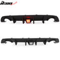 Rear Bumper Lip Aprons w/ Red LED Brake Light