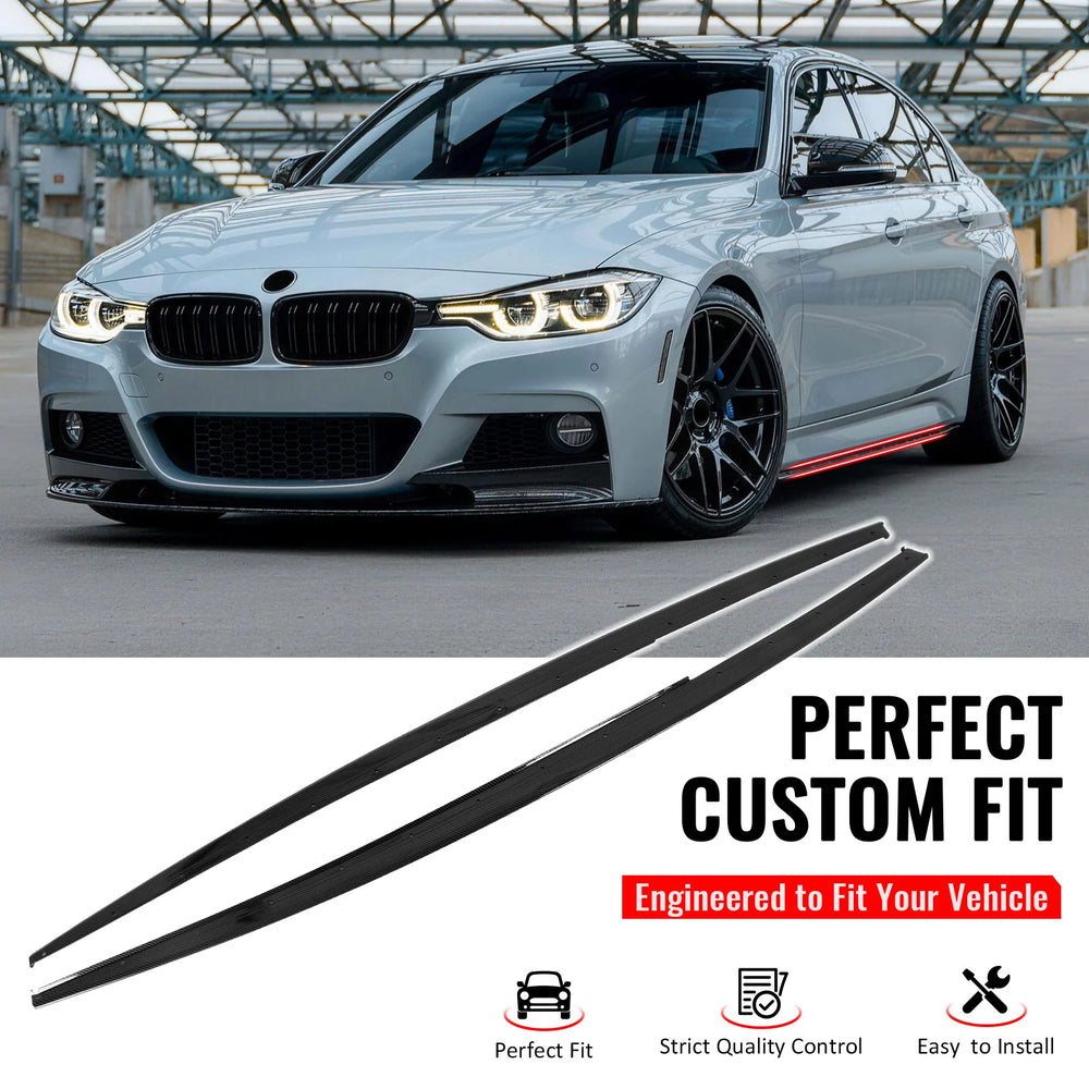 MP Style Side Skirts Carbon Fiber Print
