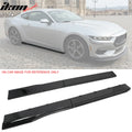 R Style ABS Side Skirts, Gloss Black Pair