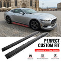 R Style ABS Side Skirts, Gloss Black Pair