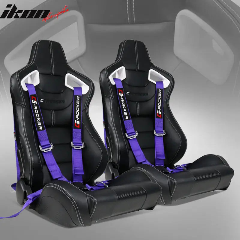 Racing Seat with Blue Plaid and Black PU