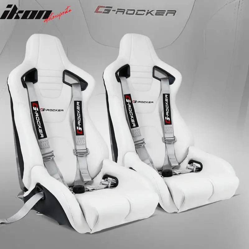 Racing Seat with Gray Nylon Cam-Lock Belt