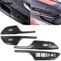 Carbon Fiber Door Window Lift Switch Panel Trim
