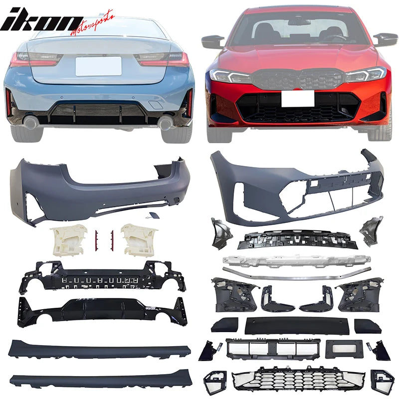M-Sport Style Front and Rear Bumper Kit with Side Skirts