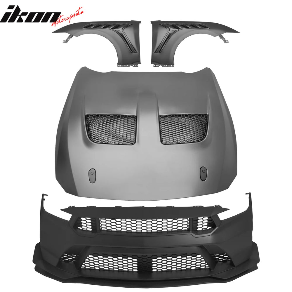 GTD Style Front Bumper Cover + Hood + Fender Kit