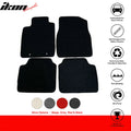 4-Piece Black Carpet Floor Mat Set