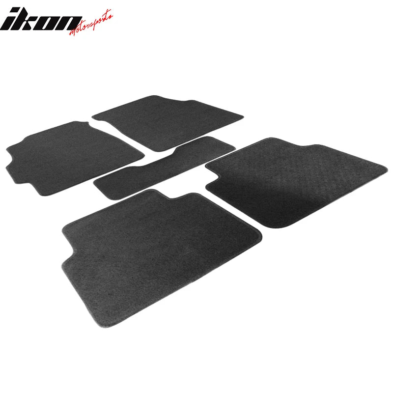 5-Piece Black Carpet Floor Mat Set