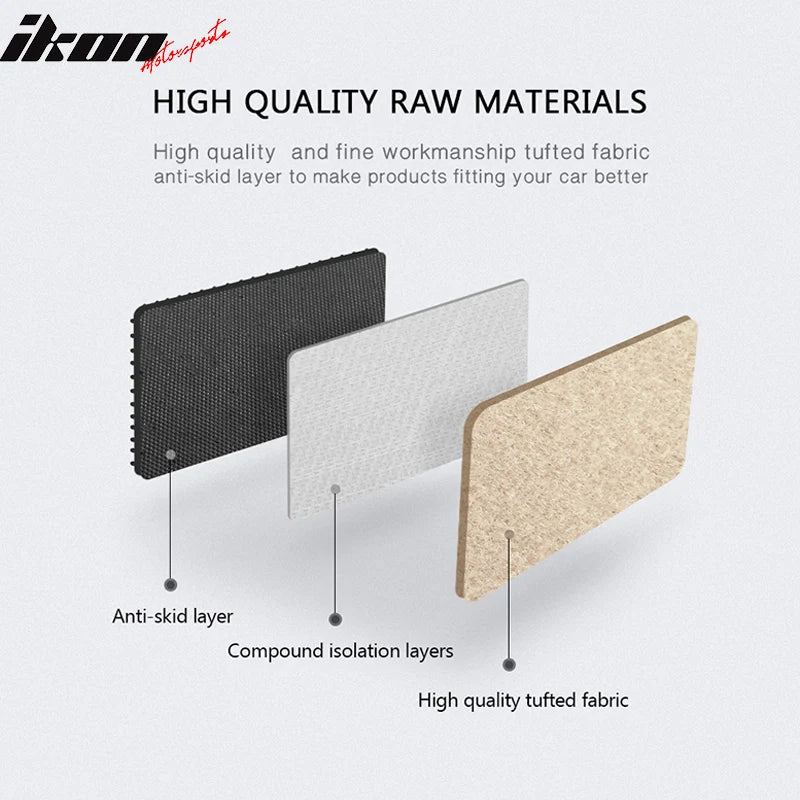 Beige Carpet Floor Mat Set