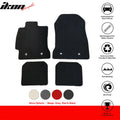 4-Piece Black Nylon Floor Mat Set