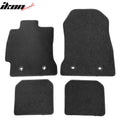 4-Piece Black Nylon Floor Mat Set