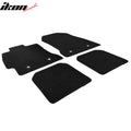 4-Piece Black Nylon Floor Mat Set