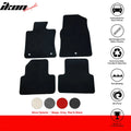 4-Piece Black Nylon Carpet Floor Mat Set