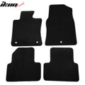 4-Piece Black Nylon Carpet Floor Mat Set