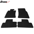 4-Piece Black Nylon Floor Mat Set