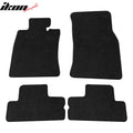 4-Piece Black Nylon Floor Mat Set