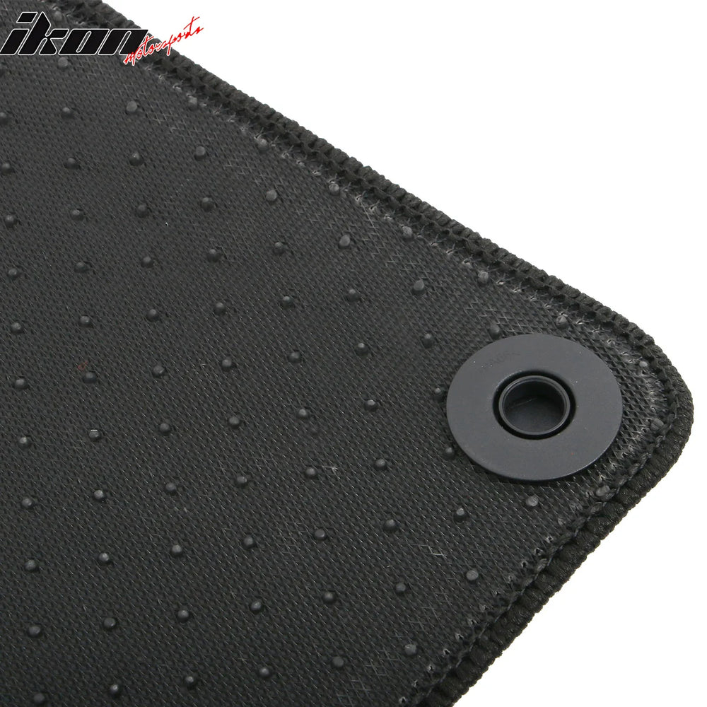 Black Nylon Carpet Floor Mats Set
