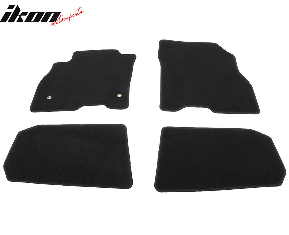 Black Nylon Carpet Floor Mat Set