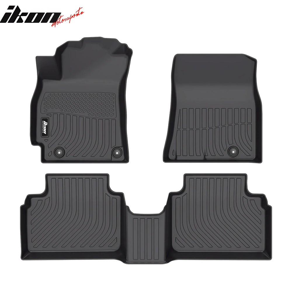 3-Piece Black 3D Molded TPE Floor Liner Set