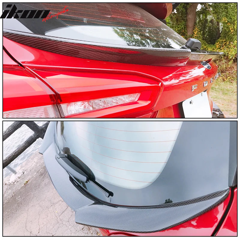 V Style Carbon Fiber Trunk Spoiler