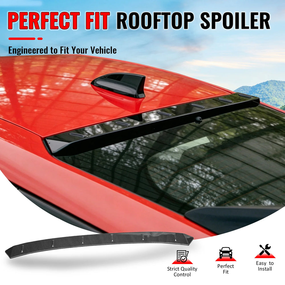 V-Style Carbon Fiber Print Roof Spoiler