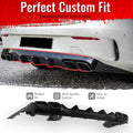 E63 Style Rear Diffuser with Quad Square Exhaust Tips