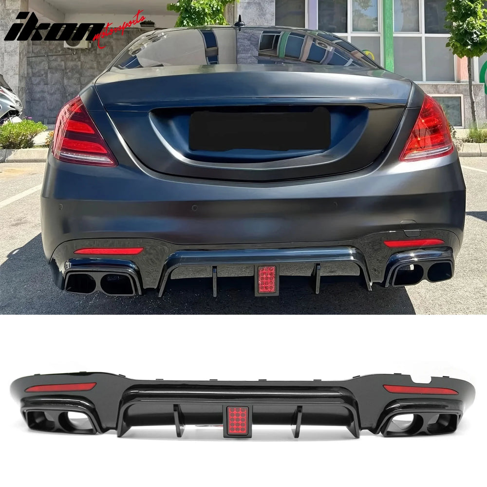 Brabus Style Rear Bumper Diffuser with LED