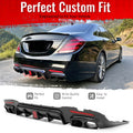Brabus Style Rear Bumper Diffuser with LED