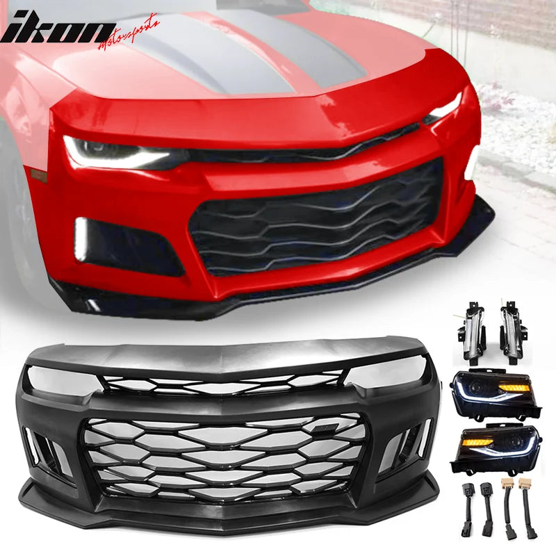 ZL1 Style Front Bumper Assembly with Headlights