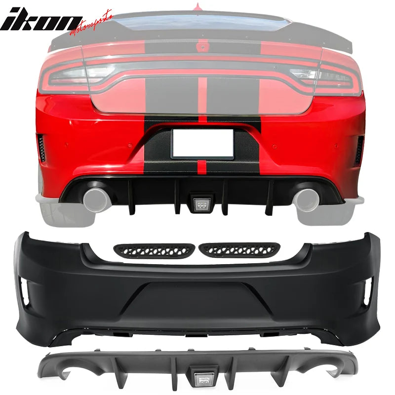 Rear Bumper Diffuser Lip with LED Brake Light