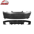 IKON Style Rear Bumper Cover with Gloss Black Diffuser