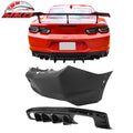 IKON Style Rear Bumper Cover with Gloss Black Diffuser