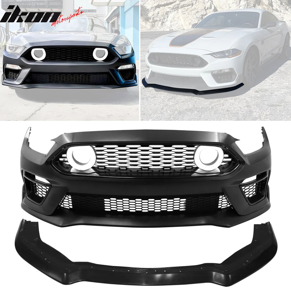 Mach 1 Style Front Bumper Cover with Grilles