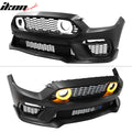 Mach 1 Style Front Bumper Cover with Grilles