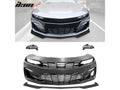 Matte Black Front Bumper Lip w/ LED DRL