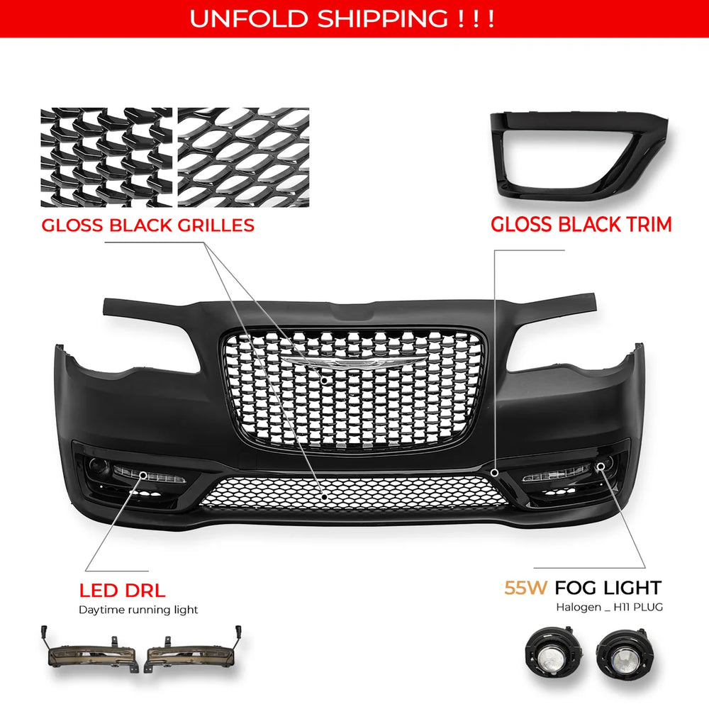 300S Style Front Bumper Cover